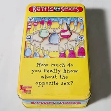 Battle of the Sexes Travel Game Collection Tin Box University Games 144 Question