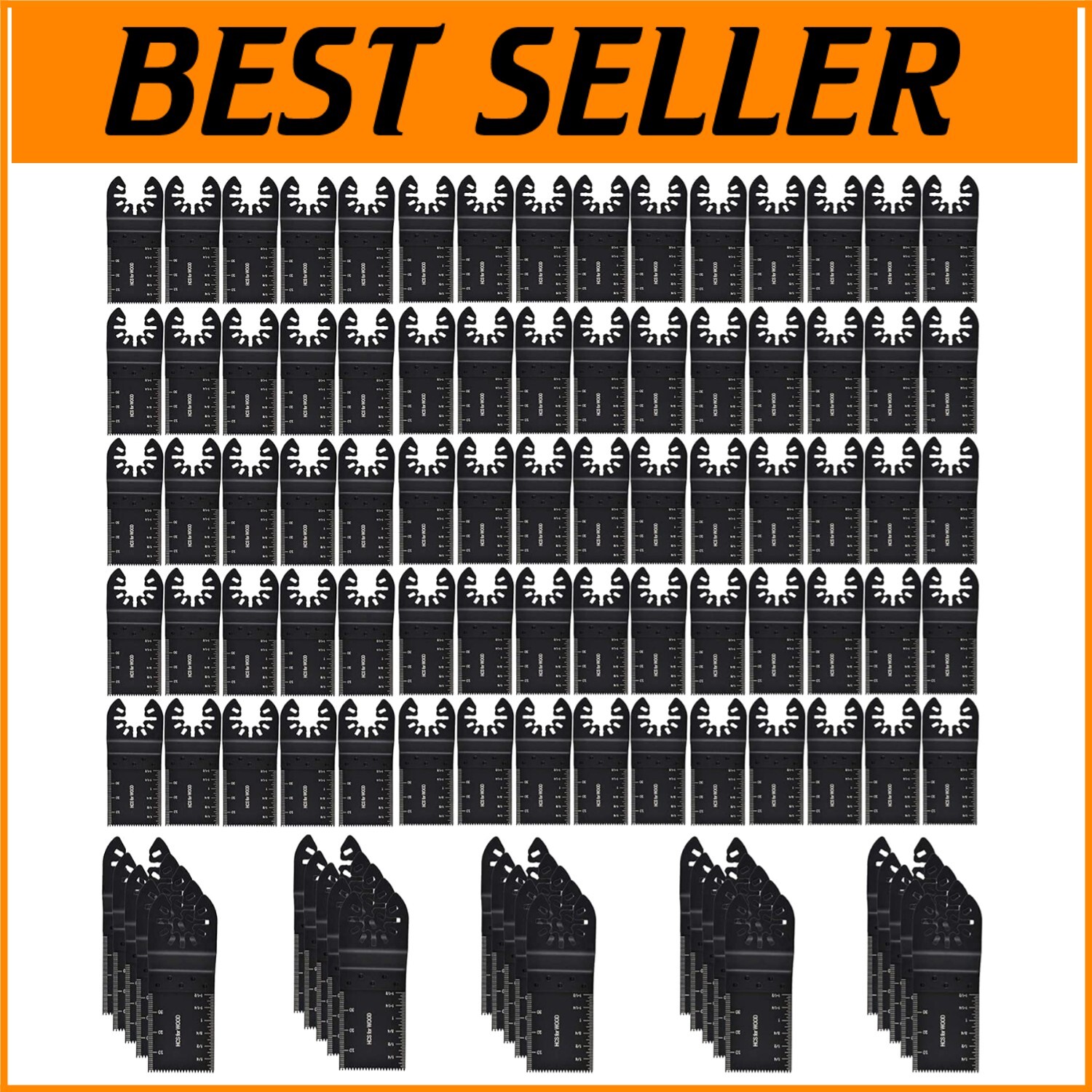 Durable High Carbon Oscillating Tool Blades with Built-in Markers - 100 Pcs