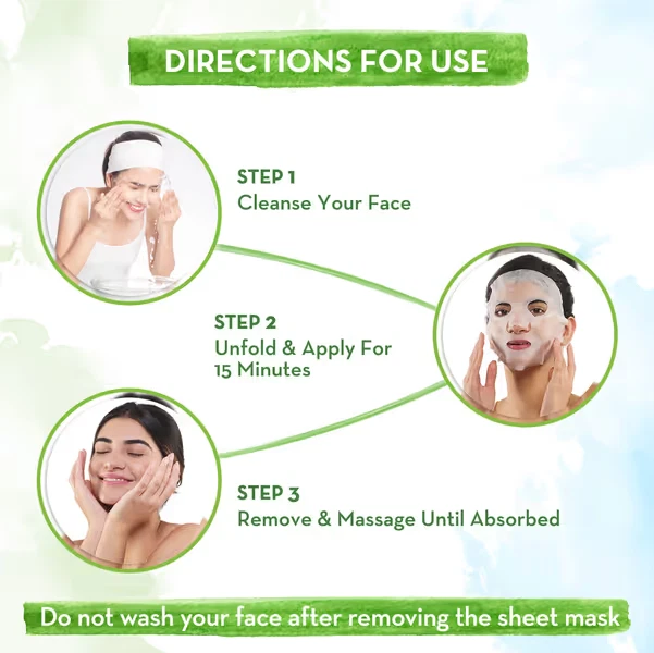 Mamaearth Rice Water Bamboo Sheet Mask with Rice Water and Coconut Milk-25g - Image 4 of 4