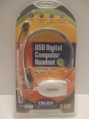 NOS TELEX USB DIGITAL COMPUTER HEADSET model H841 (2001) ~ FACTORY SEALED