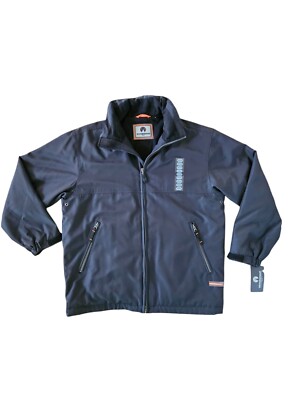 Weatherproof Men Hidden Hood Black Jacket Size Medium Cell Phone Pocket NWT