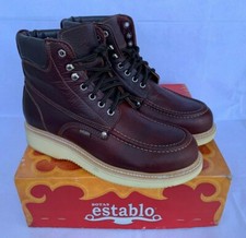 NEW - Establo Work Boots 513 Shedron 6" Leather Bull Fight Slip Resistant