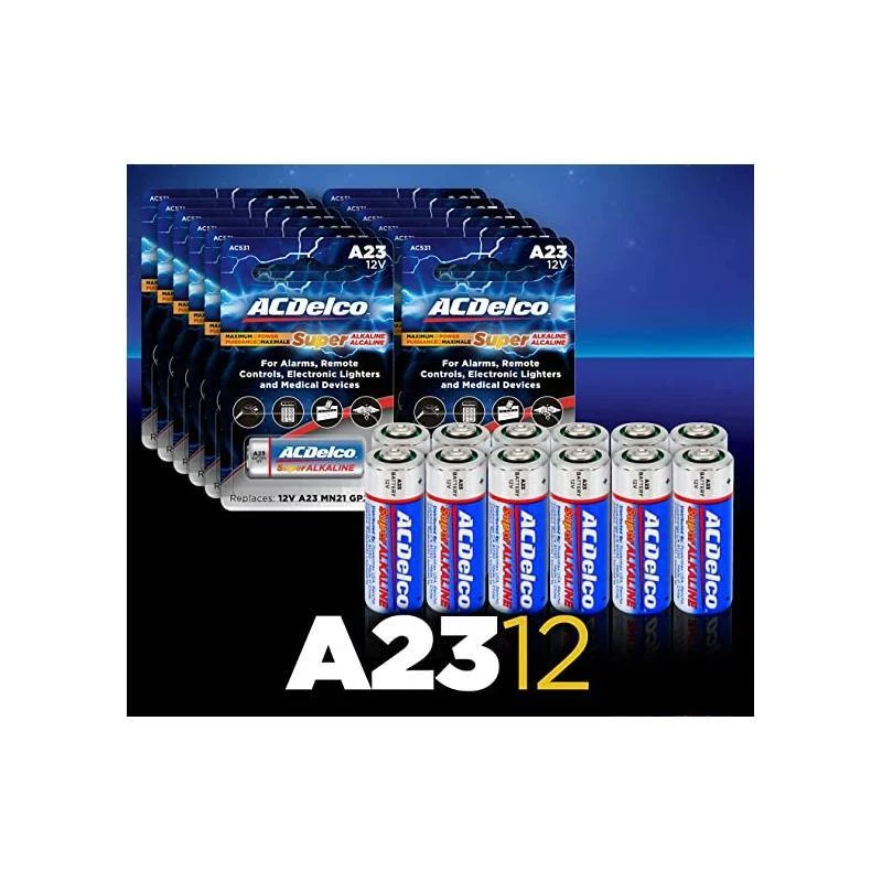 12 pcs / pk AC Delco A23 12-Volt 12V Maximum Power Super Alkaline 