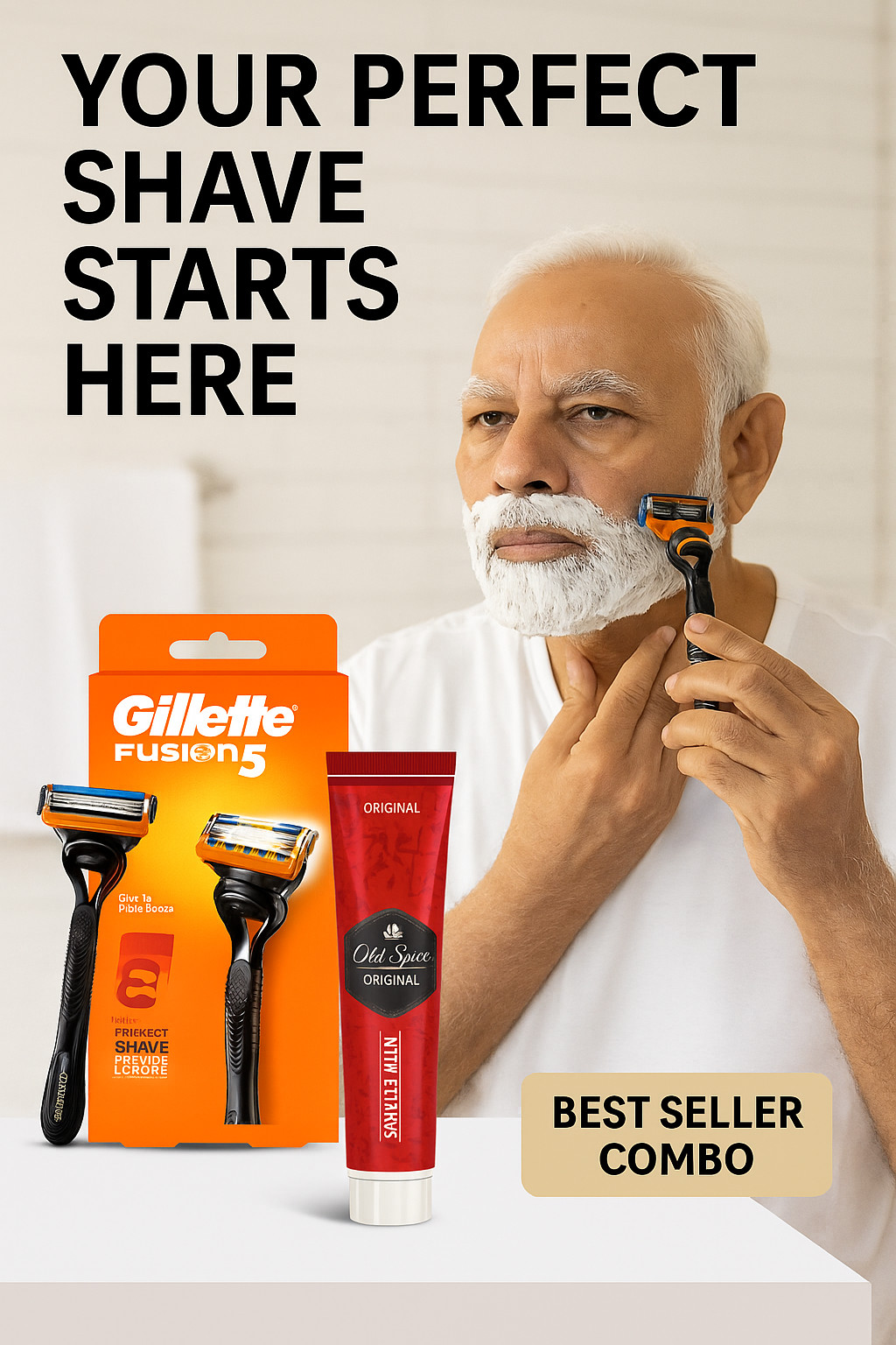 70g + Gillette Fusion5 Razor | Smooth Daily Shave Kit