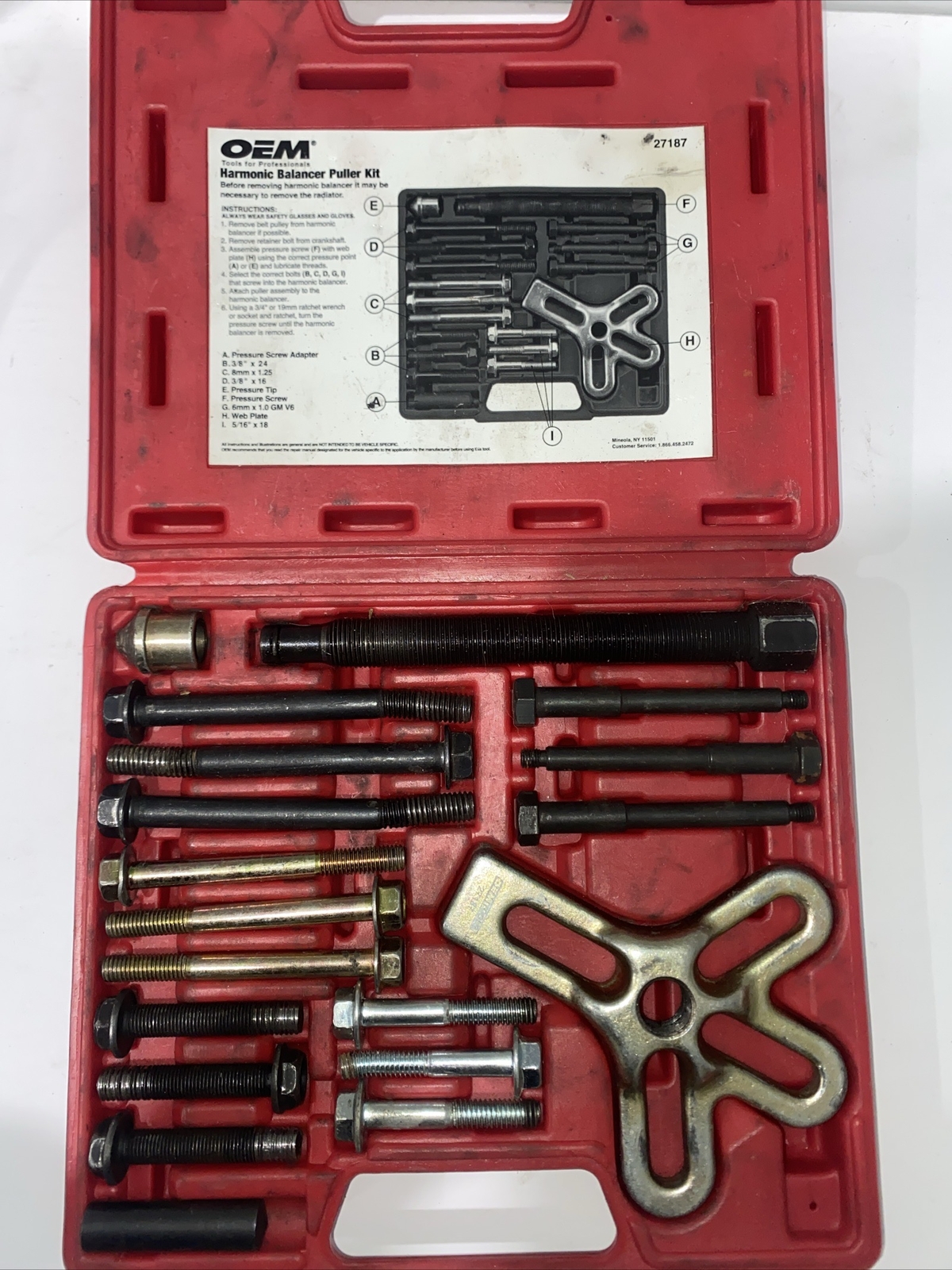 OEM Tools Harmonic Balancer Puller Kit 27187 eBay