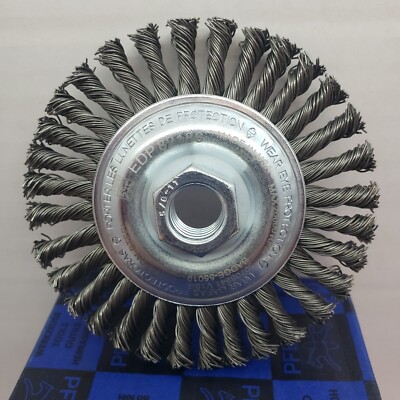 PFERD Knot Wire Wheel Brush Stringer Bead 4'' Dia x 5/8-11 Thread #82186