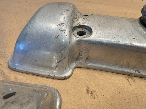 Jaguar XK120 Studless Cam Cover Valve Cover LH RH Pair C2217 C2218 Very Early - Picture 10 of 11