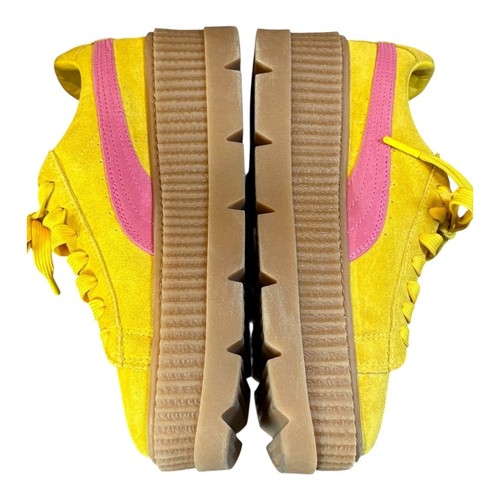 Sneakers PUMA Fenty by Rihanna Creeper con tacchetti donna giallo rosa plateau taglia 9 - Foto 12 di 18