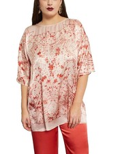 🌟MARINA RINALDI Plus Size Silk Satin Shirt MR 29= IT58, DE50, FR54