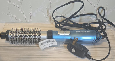 BaBylissPRO Nano Titanium Hot Air Brush Adjustable Heat Settings Blue