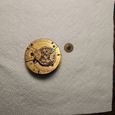 English verge fusee pocket watch movement. R Johnstone Of London,For Parts Only.