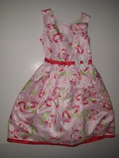 Jona Michelle Girl's Floral Spring Dress Pink/Red/White Youth Size 6 NEW