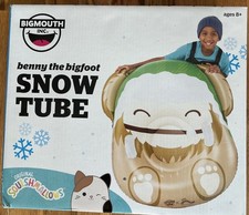 Snow Tube Original Squishmallows Benny the Bigfoot Snow Tube Sled 3 Ft NEW