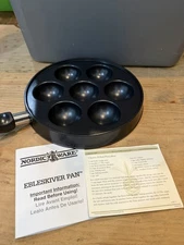 Nordic Ware Danish Ebelskiver Filled Pancake Pan Heavy Cast Aluminum USA Made