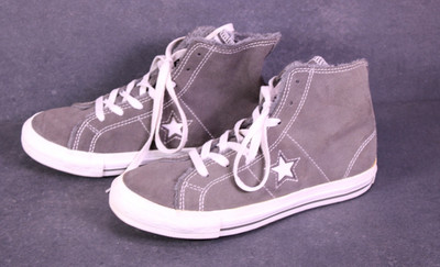 Converse Sneaker One Star Hi Chucks Unisex Gr. 39,5 grau Leder Suede Fell BC1601