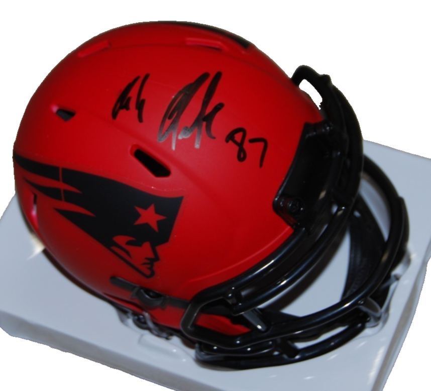 Rob Gronkowski Autographed Signed New England Patriots mini football helmet BECKETT BV10320 