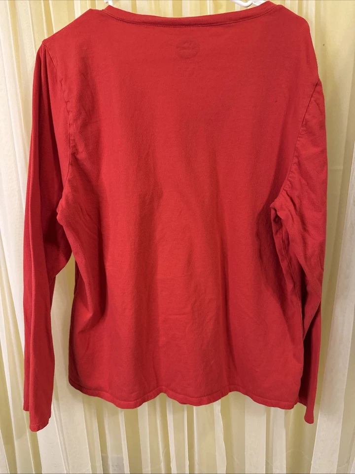 Life is Good рубашка женщин XL красный любовь и Рождество v-образным вырезом PJ Sleepwear - Изображение 4 из 4