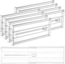 8 Pack 6" Tall Upgrade Drawer Dividers Big Deep Drawer 12.8"-22.3" Adjustable
