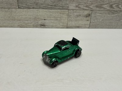 Vtg Hot Wheels Green Classic  1968 Ford Coupe Redline    Die Cast Metal U.S.A