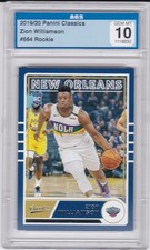 ZION WILLIAMSON ROOKIE CARD 2019 Panini Classics NBA RC Basketball GEM MINT 10!