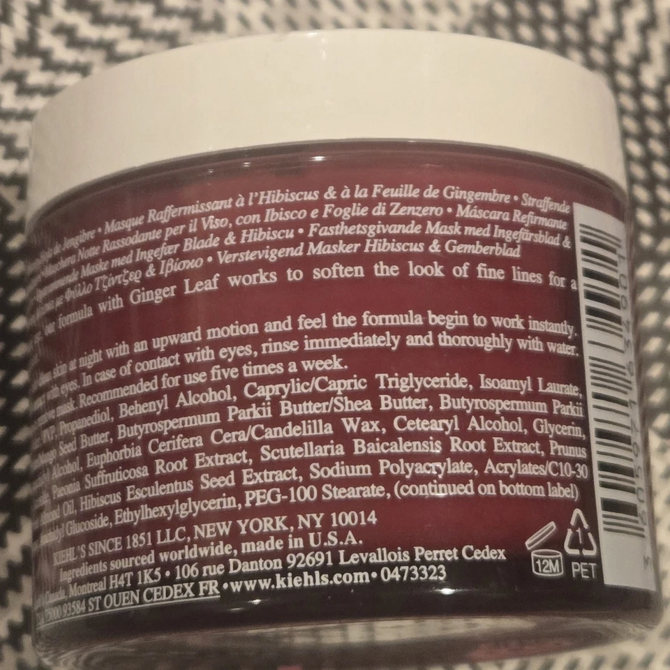Kiehls Ginger Leaf & Hibiscus Firming Mask 3.4 oz ~ 100 ml New & Sealed Mint - Image 4 of 4