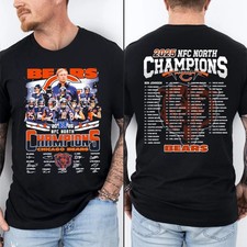 Chicago Bears 2025 NFC North Division Champions Signature 2 side shirt VK08018