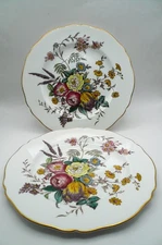 SPODE England Dinner Plates Set of 2  AUGUST Floral 10.5"