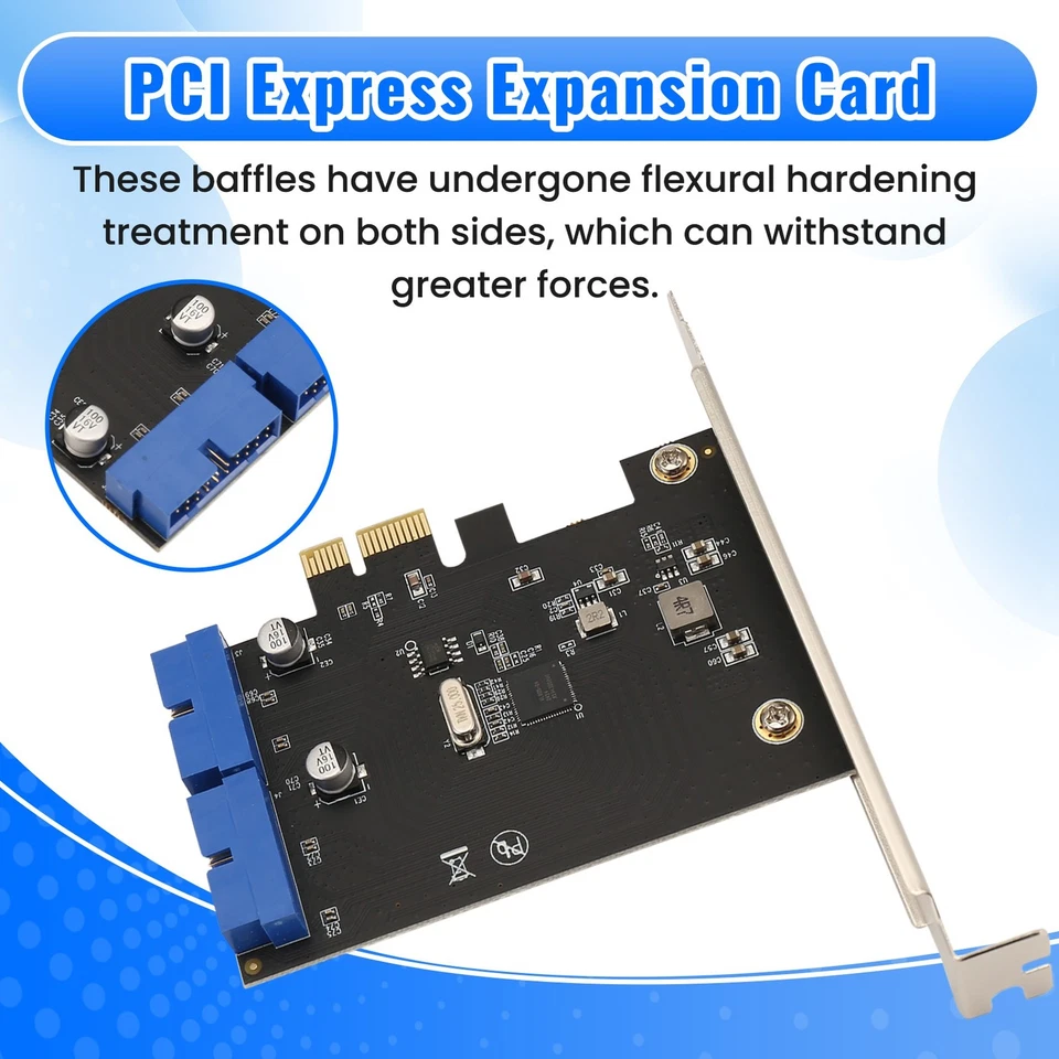 PCI Express USB 3.0 19 Pin Expansion Card PCIE 1X to 2 Ports USB 3 19 Pin5673 - Image 4 of 4