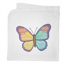 'Colourful Butterfly' Cotton Baby Blanket / Shawl BY00047100 
