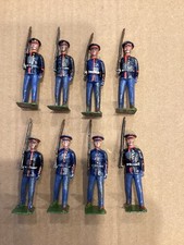 Vintage Britains Set 228 U.S. Marine Corps Marching, 8 PCs c1926