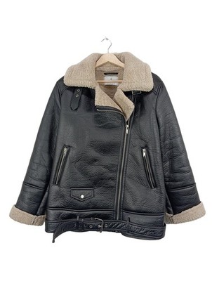 STRADIVARIUS Bikerjacke Damen Jacke Gr. DE 40 schwarz Casual-Look