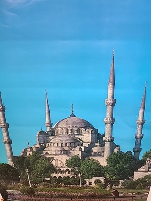 VINTAGE BLUE MOSQUE ISTANBUL TURKEY PRINT/POSTER SATIN PHOTO PAPER 1980