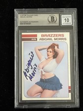 Abigaiil Morris Signed Custom Trading Card BAS Beckett COA Autograph Grade 10