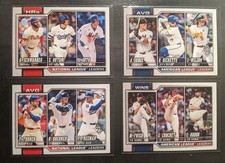 Shohei Ohtani + Aaron Judge & others 2026 Topps MLB League Leaders 4 Mint Cards