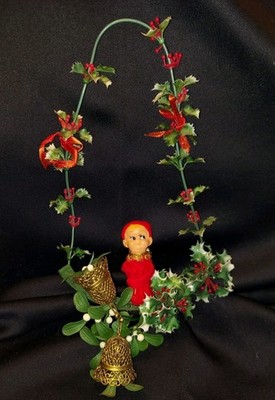 Vintage Christmas Hanging Greenery Pixie Decor