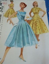 LOVELY VTG 1950s DRESS JACKET Sewing Pattern 12/30