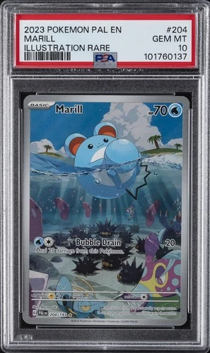 2023 POKEMON PAL EN-PALDEA EVOLVED ILLUSTRATION RARE #204 MARILL PSA 10