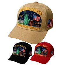 America 250th Anniversary Baseball Cap USA Patriotic Hat Adjustable Men Women