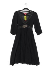 Monsoon A-Line Midi Dress UK8 in Black