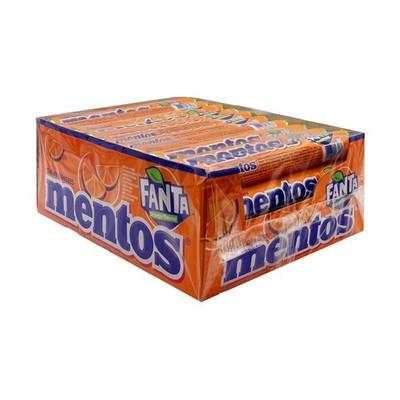 Mentos Fanta Kaubonbons, 40 Rollen à 37,5g Kiste