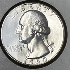 1960 Washington Quarter Silver 25C BU Uncirculated US Coin