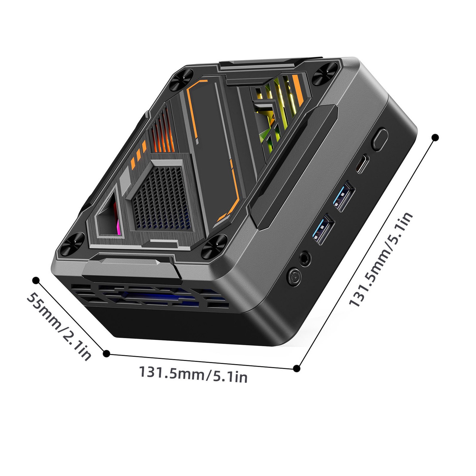 Schwarz 16 + 512GB UK Stecker Mini PC Mini Desktop Computer 8 Kerne 16 ...