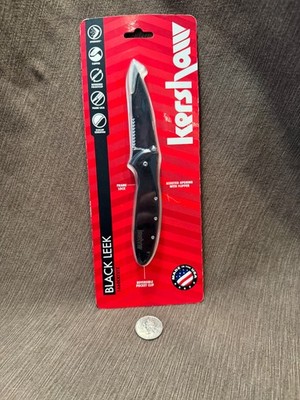 Kershaw Black Leek 1660CKTSTX Ken Onion Assisted Flipper Knife Made in USA