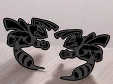 Hornet Badges Emblem Black Eye, (2) BADGES, Fender Angry Agressive