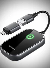 Luckymore Wireless Carplay Adapter Converts Wired to Wireless Black