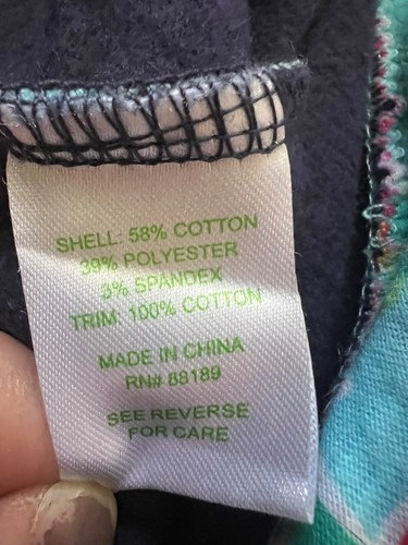 Lilly Pulitzer Girls Vinyasa Fold Over Waistband Pullon Stretch Yoga Pant Blue 8 - Picture 6 of 7