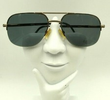 Vintage Giorgio Vincente GV 240 Gold Pilot Half-Rimmed Sunglasses FRAMES ONLY