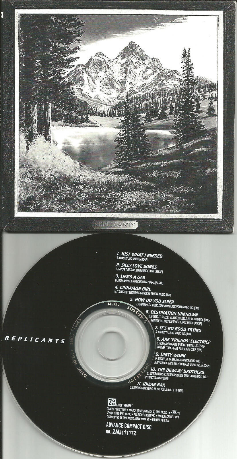 TOOL & REPLICANTS ADV PROMO CD w/ PINK FLOYD david Bowie TRX  failure