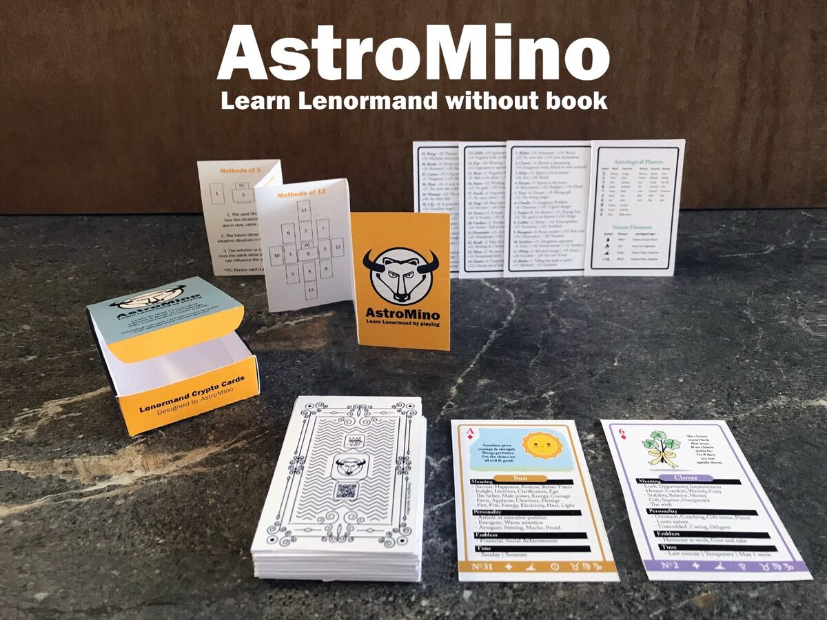 Lenormand Crypto Cards with meaning for beginners, 36 cards Lenormand Crypto Cards with meaning for beginners, 36 cards
