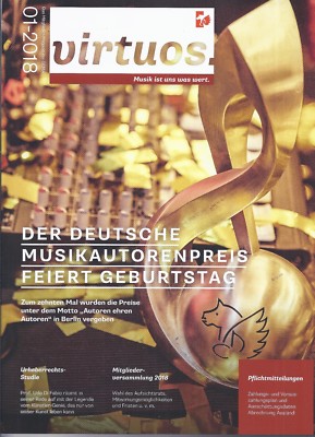 virtuos 1-2018 Mitglieder Magazin der GEMA : Ernst Fischer,  KatrinSchweiger